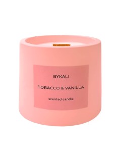 Свеча ароматическая Табак и ваниль с деревянным фитилем в камне 120 0 Bykali