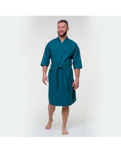 Халат вафельный Унисекс Dark Green Bio-textiles