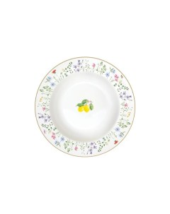 Тарелка суповая Цветы и лимоны 21 5 см Easy life