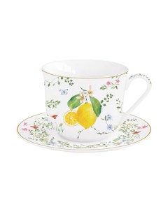Чайная пара Цветы и лимоны 370 мл Easy life