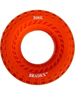 Кистевой эспандер 30 кг круглый с протектором оранжевый Bradex