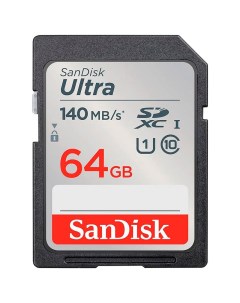 Карта памяти 64Gb Ultra SDXC Class 10 UHS I U1 Ultra R SDSDUNB 064G GN6IN Sandisk