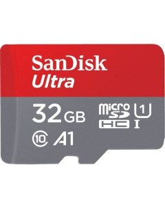 Карта памяти microSDHC UHS I U1 Ultra 32 ГБ 90 МБ с Class 10 SDSQUNR 032G GN3MN 1 шт без адаптера Sandisk