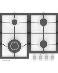 Газовая варочная панель Sabaf G 14 6 W независимая белый Zigmund & shtain