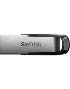 Флешка USB Cruzer Ultra Flair 64ГБ USB3 0 серебристый и черный Sandisk