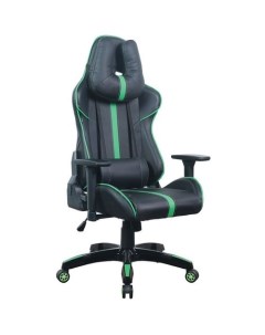 Кресло игровое GT Carbon GM 120 на колесиках эко кожа 1шт в комплекте черный зеленый Brabix