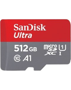 Карта памяти microSDXC UHS I U1 Ultra 512 ГБ 100 МБ с Class 10 SDSQUAC 512G GN6MN 1 шт Sandisk