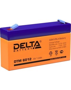 Аккумуляторная батарея для ИБП DTM 6012 6В 1 2Ач Дельта