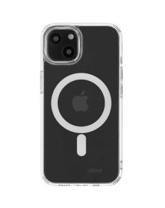 Чехол клип кейс Real Mag Case для Apple iPhone 13 противоударный прозрачный Ubear