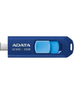 Флешка USB Type C UC300 32ГБ USB3 2 синий и голубой Adata