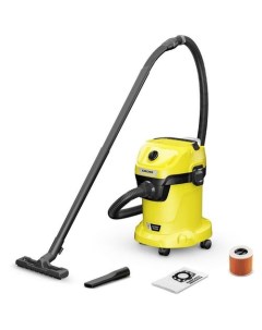 Строительный пылесос WD 3 18 V 17 20 аккумуляторный желтый без АКБ без ЗУ Karcher