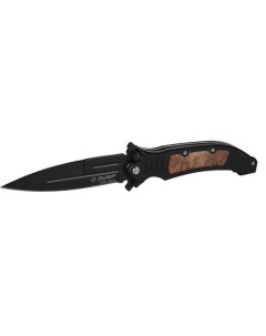 Складной нож Премиум Стилет 235мм черный коричневый Зубр