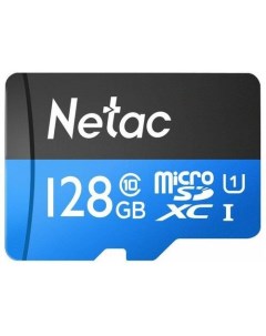 Карта памяти microSDXC UHS I U1 P500 128 ГБ 80 МБ с Class 10 NT02P500STN 128G S 1 шт без адаптера Netac