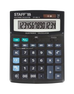 Калькулятор STF 888 14 разрядный черный Staff