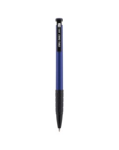 Ручка шариков Daily EQ00330 авт корп синий черный d 0 7мм чернила син резин манжета 12 шт кор Deli