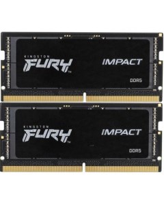 Оперативная память Fury Impact KF556S40IBK2 32 DDR5 2x 16ГБ 5600МГц для ноутбуков SO DIMM Ret Kingston