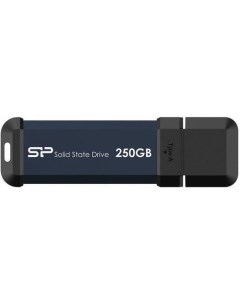 Внешний диск SSD MS60 250ГБ синий Silicon power