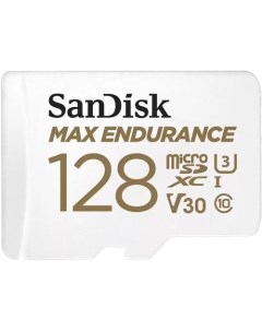 Карта памяти microSDXC UHS I U3 Max Endurance 128 ГБ 100 МБ с Class 10 SDSQQVR 128G GN6IA 1 шт перех Sandisk