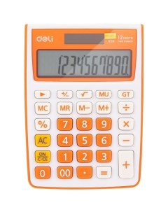 Калькулятор E1238 OR 12 разрядный оранжевый Deli
