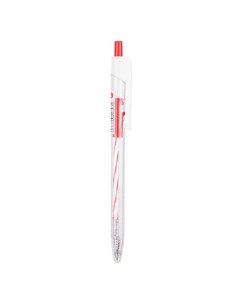 Ручка шариков Arrow EQ24 RD авт корп прозрачный белый d 0 7мм чернила красн 12 шт кор Deli