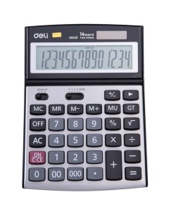 Калькулятор E39229 14 разрядный серебристый Deli