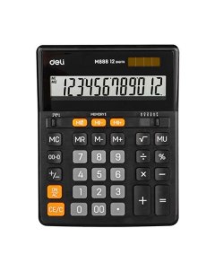 Калькулятор EM888 12 разрядный черный Deli