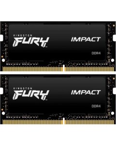 Оперативная память Fury Impact KF426S16IBK2 64 DDR4 2x 32ГБ 2666МГц для ноутбуков SO DIMM Ret Kingston