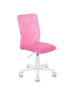 Кресло детское KD 9 на колесиках сетка ткань розовый Бюрократ