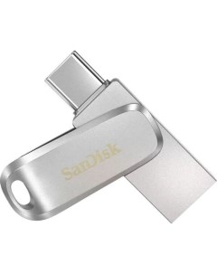 Флешка USB Ultra Dual Drive Luxe 256ГБ USB3 1 серебристый Sandisk