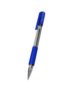 Ручка шариков Arrow EQ01730 корп прозрачный синий d 1мм чернила син резин манжета 12 шт кор Deli