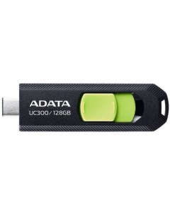 Флешка USB Type C UC300 128ГБ USB3 2 черный и зеленый Adata