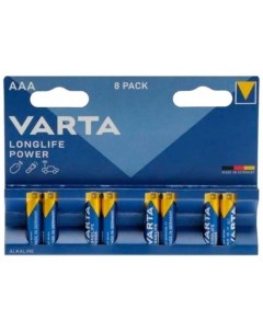 AAA Батарейка Longlife power High Energy Alkaline LR03 8 шт Varta