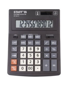 Калькулятор STF 333 12 разрядный черный Staff