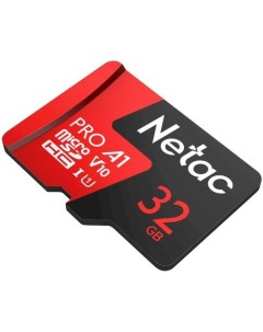 Карта памяти microSDHC UHS I U1 P500 Extreme Pro 32 ГБ 90 МБ с Class 10 NT02P500PRO 032G S 1 шт без  Netac