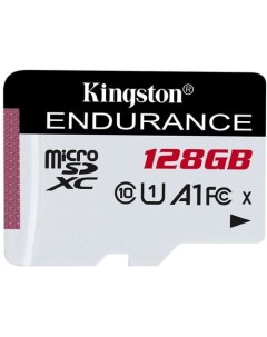 Карта памяти microSDXC UHS I U1 High Endurance 128 ГБ 95 МБ с Class 10 SDCE 128GB 1 шт без адаптера Kingston