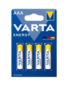AAA Батарейка Energy LR03 BL4 Alkaline 4 шт Varta