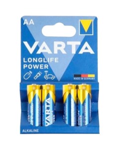 AA Батарейка Longlife power High Energy LR6 BL4 Alkaline 4 шт Varta