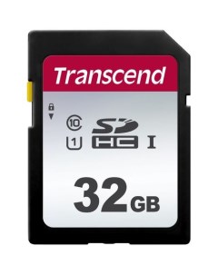 Карта памяти SDHC UHS I U1 32 ГБ 100 МБ с Class 10 TS32GSDC300S 1 шт без адаптера Transcend