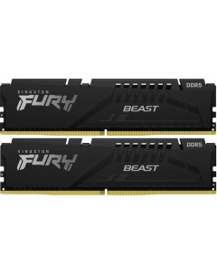 Оперативная память Fury Beast Black KF556C36BBEK2 64 DDR5 2x 32ГБ 5600МГц DIMM Ret Kingston