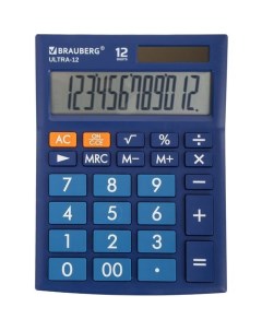 Калькулятор Ultra 12 Bu 12 разрядный синий Brauberg