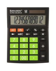 Калькулятор Ultra 250498 12 разрядный черный Brauberg