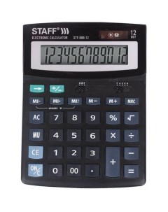 Калькулятор STF 888 12 разрядный черный Staff