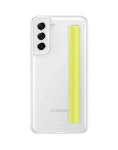 Чехол клип кейс Slim Strap Cover для Galaxy S21 FE белый Samsung