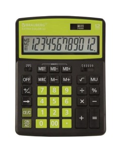 Калькулятор Extra 250477 12 разрядный черный Brauberg