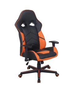 Кресло игровое Storm GM 006 на колесиках эко кожа 1шт в комплекте черный оранжевый Brabix