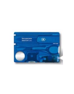 Швейцарская карта SwissCard Lite синий полупрозрачный коробка подарочная Victorinox