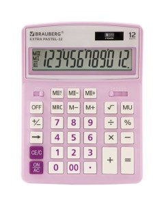Калькулятор Extra Pastel 12 Pr 12 разрядный сиреневый Brauberg
