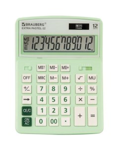 Калькулятор Extra Pastel 12 Lg 12 разрядный мятный Brauberg