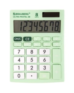 Калькулятор Ultra Pastel 08 Lg 8 разрядный мятный Brauberg
