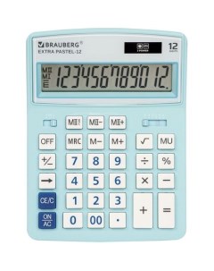 Калькулятор Extra Pastel 12 Lb 12 разрядный голубой Brauberg